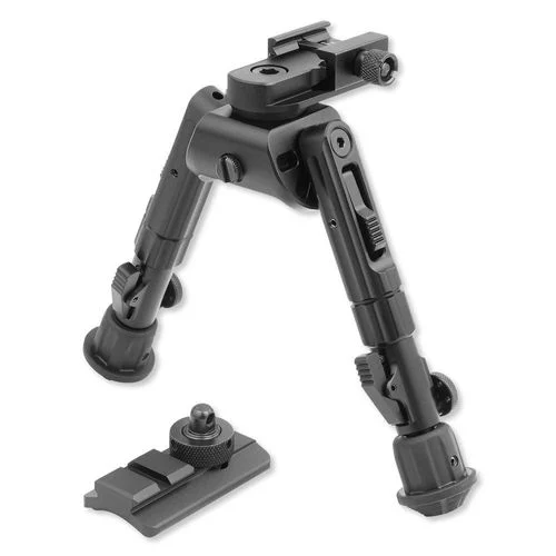 TL-BP02: Leapers UTG Heavy Duty Recon 360 Bipod 5.59″ to 7.0″ Picatinny/Swivel Stud Mount Aluminum Matte Black