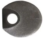 Top jaw, wax cast steel, .77" x .85" oval, fitted