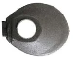 Top jaw, wax cast steel, .94" x 1.04" oval, for 5/16" screw