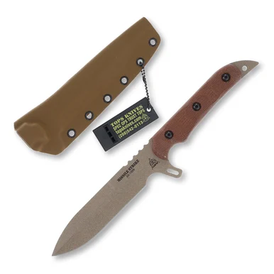 TOPS Missile Strike Fixed Blade Tan 6in Plain Coyote Tan Spear Point TPMS01