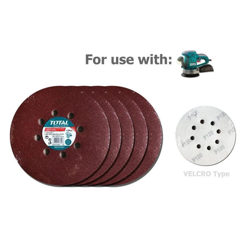Total TAC731501 Velcro Sanding Disc 6″