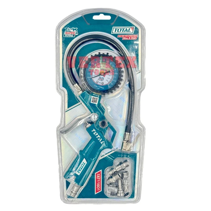 Total TAT11601 Tire Inflator Gun with Gauge