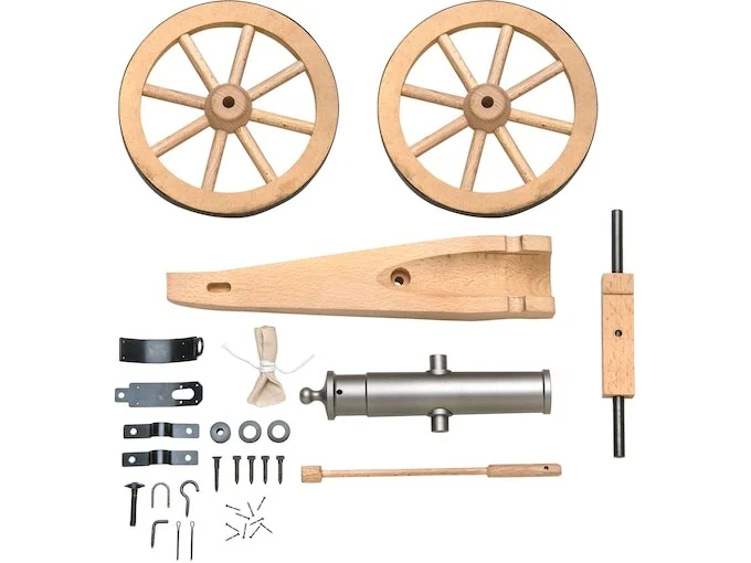 Traditions Mountain Howitzer Black Powder Cannon Kit 50 Caliber 6.75″ Steel Barrel Hardwood Carriage