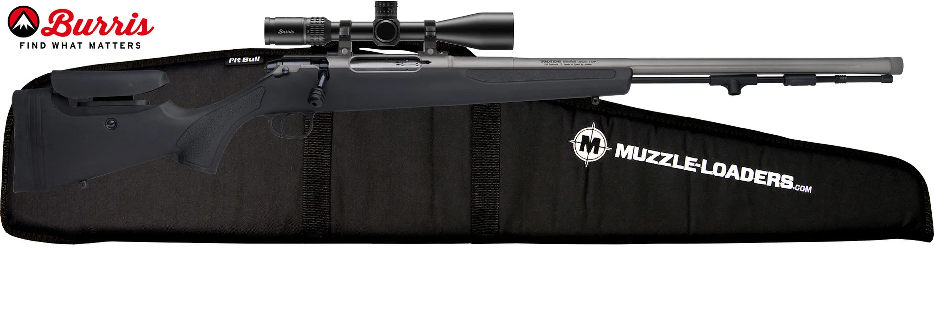 Traditions™ NitroBolt - Burris Veracity PH Scope Combo - .50 Cal - Black & Tungsten CeraKote™ - CR94660440BVC