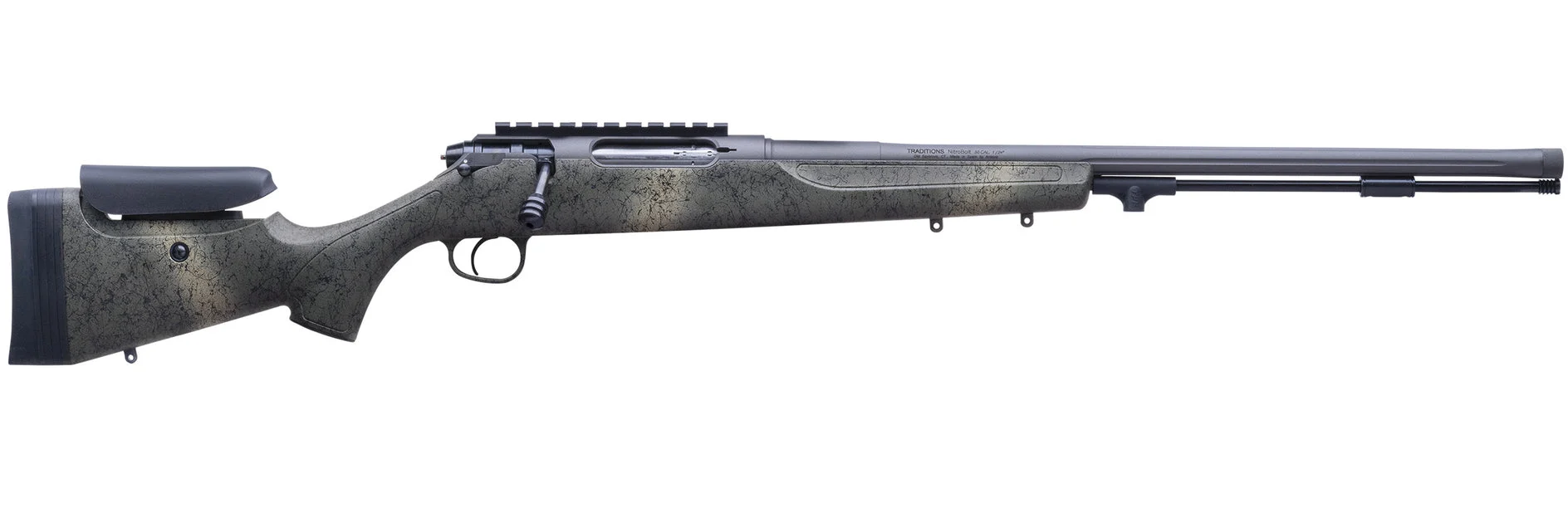 Traditions™ NitroBolt Muzzleloader Rifle - .50 Caliber - 24" Tungsten Cerakote Barrel - No Sights - CR946604437