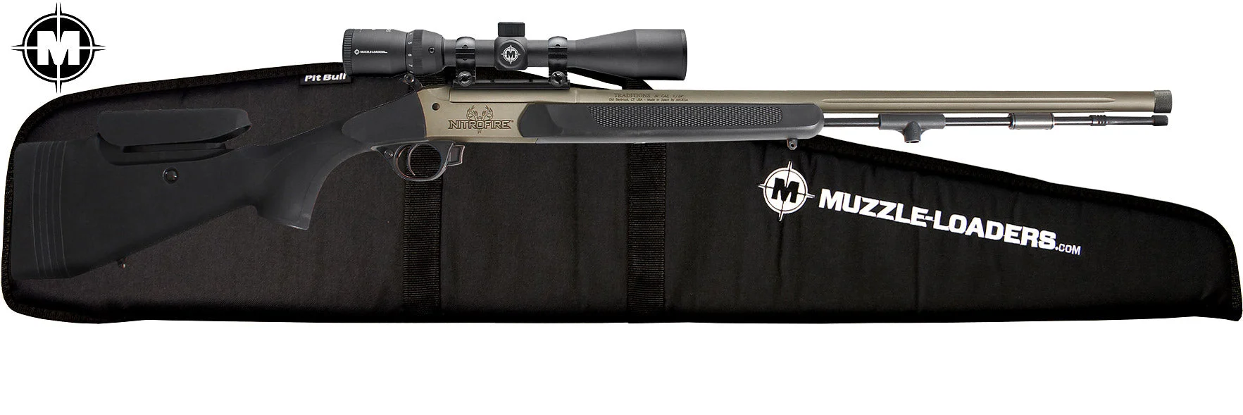 Traditions NitroFire Pro Muzzleloader Scope Combo - .50 Cal Black & Tungsten CeraKote™ - CR5-84660450BMZ