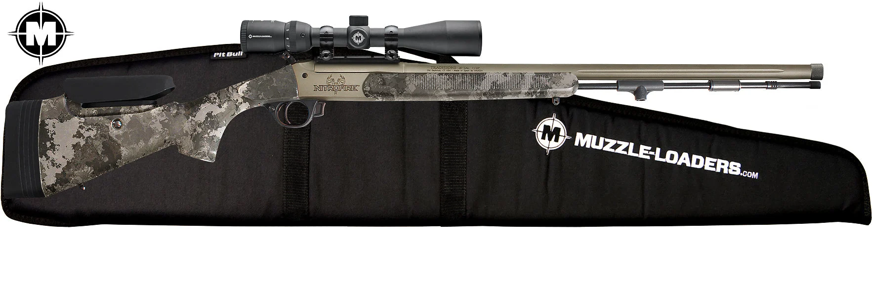 Traditions NitroFire Pro Muzzleloader Scope Combo - .50 Cal Veil™ Alpine Camo & Tungsten CeraKote™ - CR5-846604534BMZ