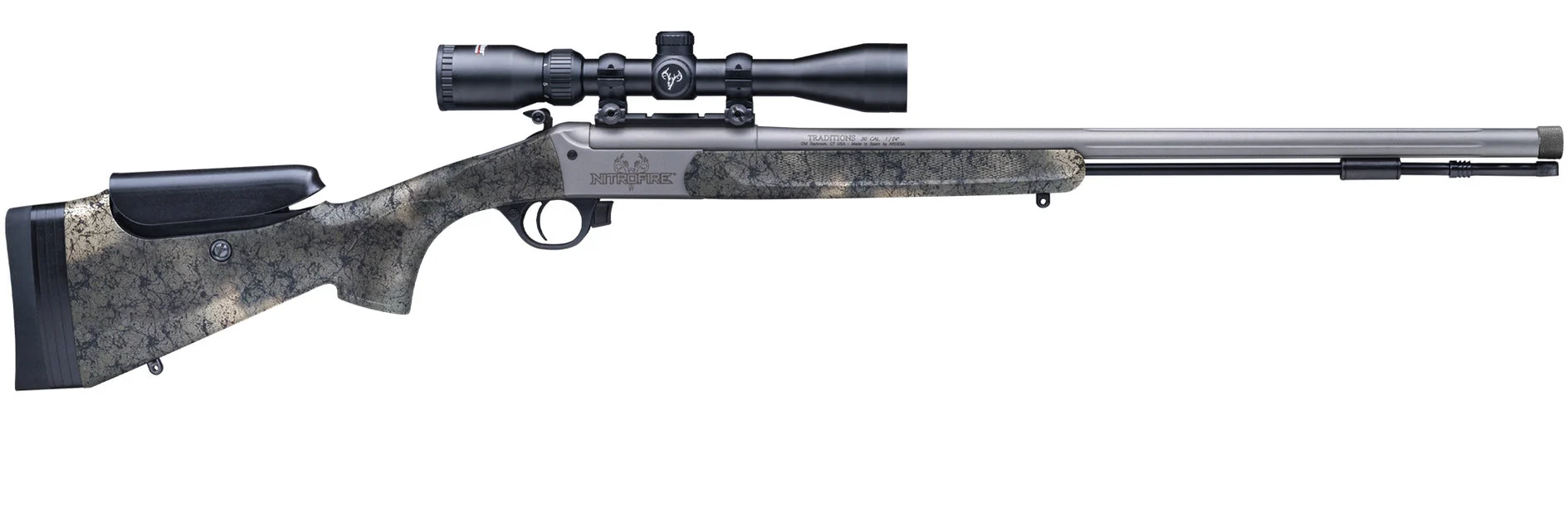 Traditions™ NitroFire Pro Series Muzzleloader - .50 Cal 26" Tungsten CeraKote™ - 3.5-10x44mm Traditions Scope - CR53-846604537