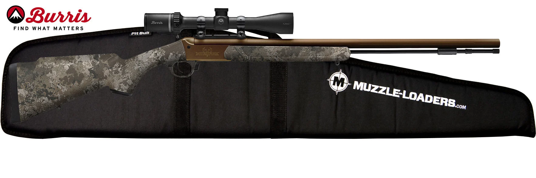 Traditions NitroFire VAPR Burris™ Scope Package - .50 Cal Veil™ Wideland Camo & Burnt Bronze CeraKote™ - CR5-848804425BFC