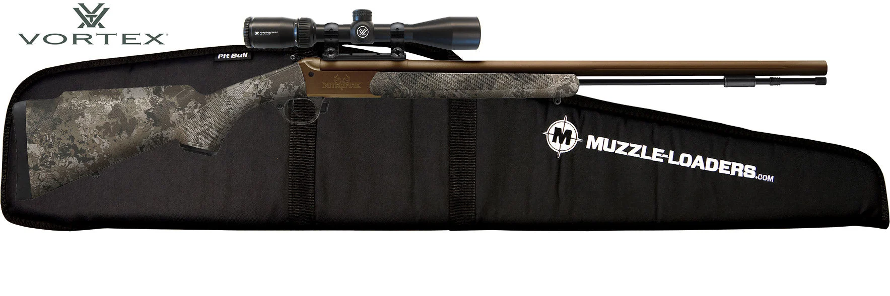 Traditions NitroFire VAPR Vortex™ Scope Package - .50 Cal Veil™ Wideland Camo & Burnt Bronze CeraKote™ - CR5-848804425VSC