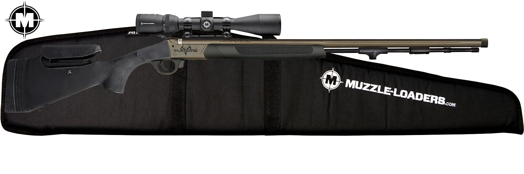 Traditions Pursuit VAPR™ XT Pro Muzzleloaders Scope Combo - .50 Cal Black & Tungsten CeraKote™ Barrel - R5-74660450MZ