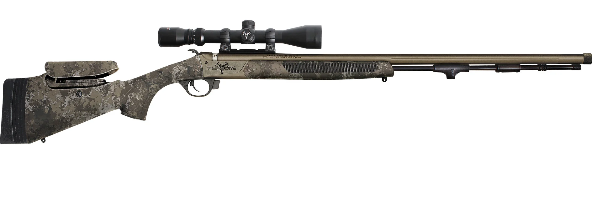Traditions Pursuit VAPR™ XT Pro Scope Combo - .50 Cal Veil™ Alpine Camo & Tungsten CeraKote™ Barrel - R53-746604534