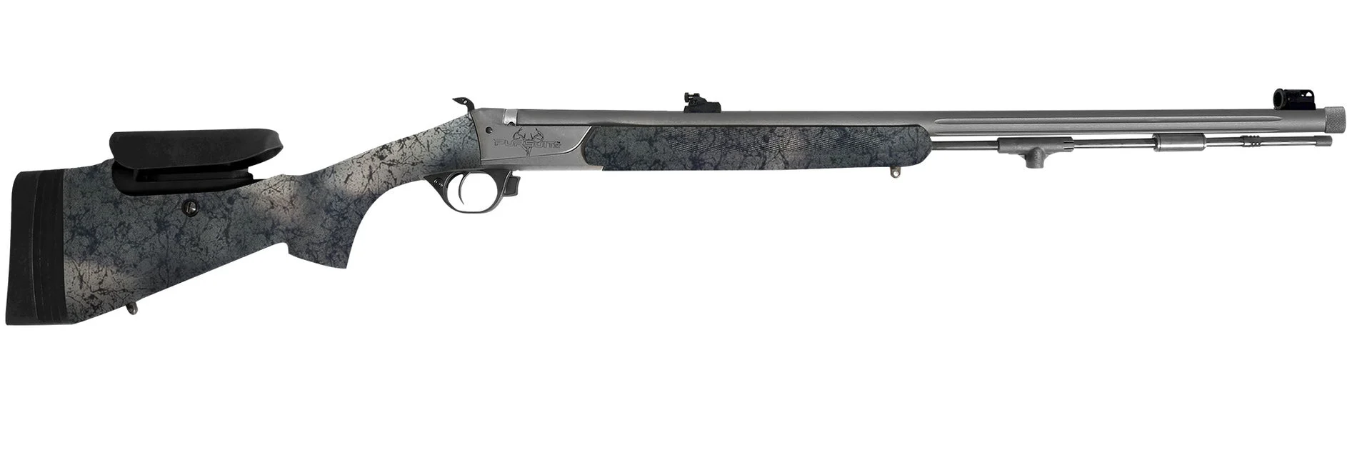 Traditions Pursuit™ XT Pro Series Muzzleloader- .50 Cal 26" Desert Web & Tungsten Cerakote Barrel with Peep Sight - R746604537WP