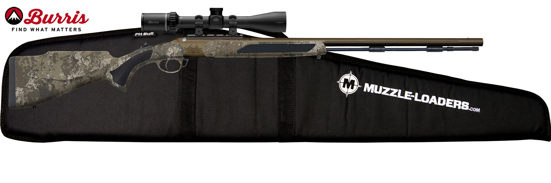 Traditions™ Vortek StrikerFire VAPR™ Burris Scope - .50 Cal Burnt Bronze Cerakote™ w/ Veil Wideland Camo - 1:24" Twist - R5-568804625BFC