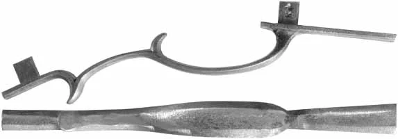 Triggerguard, Early Lancaster County, sand cast nickel silver