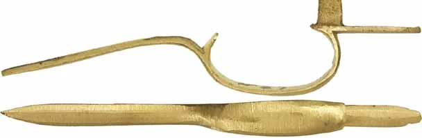 Triggerguard, Small Percussion Rifle, sand cast brass