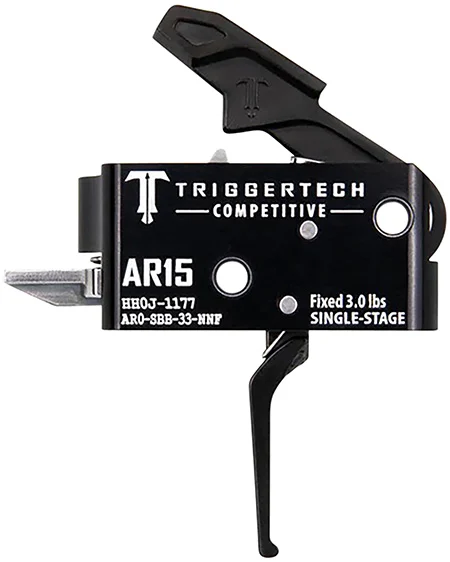 TriggerTech AR0SBB33NNF CompetitiveFlat Single-Stage 3 lbs Fixed for AR-15