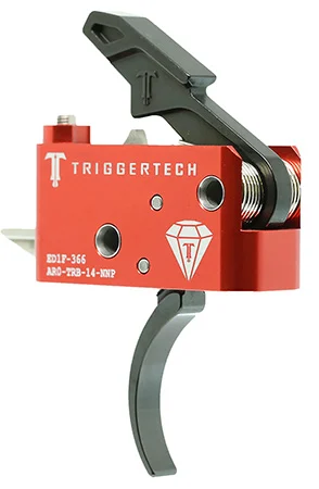 TriggerTech AR0TRB14NNP DiamondTwo-Stage Black Pro Curved Trigger with 1.50-4 lbs Draw Weight for AR-15 Right