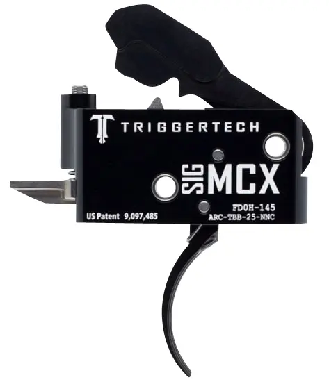 TriggerTech ARCTBB25NNF AdaptableTwo-Stage Flat Trigger with 2.50-5 lbs Draw Weight & Black PVD Finish for Sig MCX