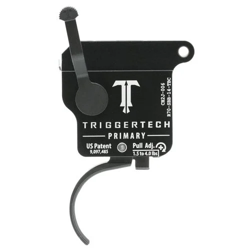 TriggerTech R70SBB14TBC Primary Remington 700 Black Single-Stage Traditional Curved 1.50-4.00 lbs