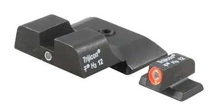 Trijicon 600722 HD Night Sights-Smith & Wesson M&P ShieldBlack | Green Tritium Orange Outline Front Sight Green Tritium Black Outline Rear Sight
