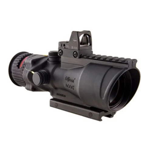 Trijicon 6X48 ACOG, Dual Illuminated Red Chevron .308 Reticle Coltknob Thumbscrew Mount & LED 6.5 MOA Red Dot Rmrtype 2