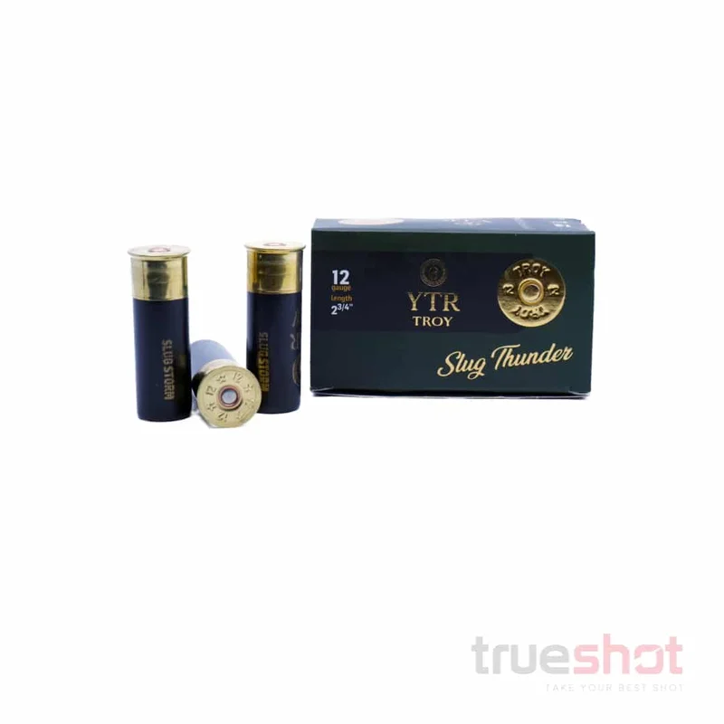 Troy 12 Gauge Rifled Slug 2-3/4” 1 oz. 1600 FPS – High Velocity Shotgun Ammunition