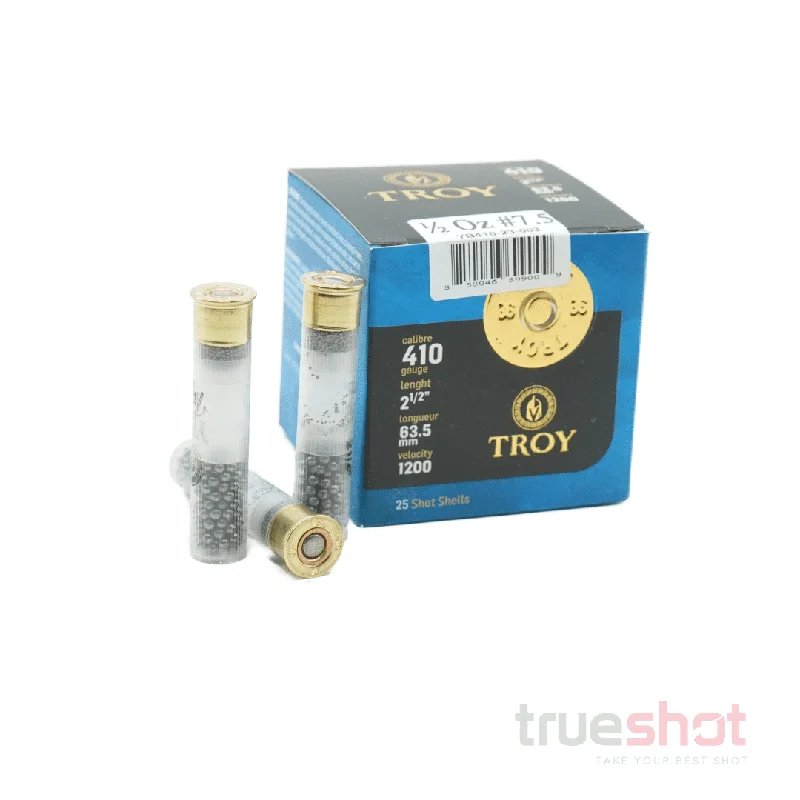 Troy – 410 Gauge – #7.5 Shot – 2.5″ – 1/2 oz. – 1200 FPS