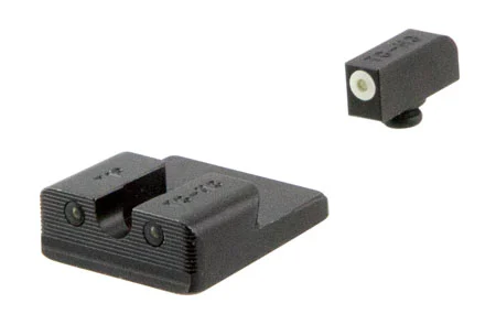 TruGlo TG231T2W Tritium ProBlack | Green Tritium White Outline Front Sight Green Tritium Rear Sight