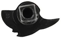 Tumbler, wax cast steel, cut for fly, tempered, tapped 6-40, for older production locks that use the square flints