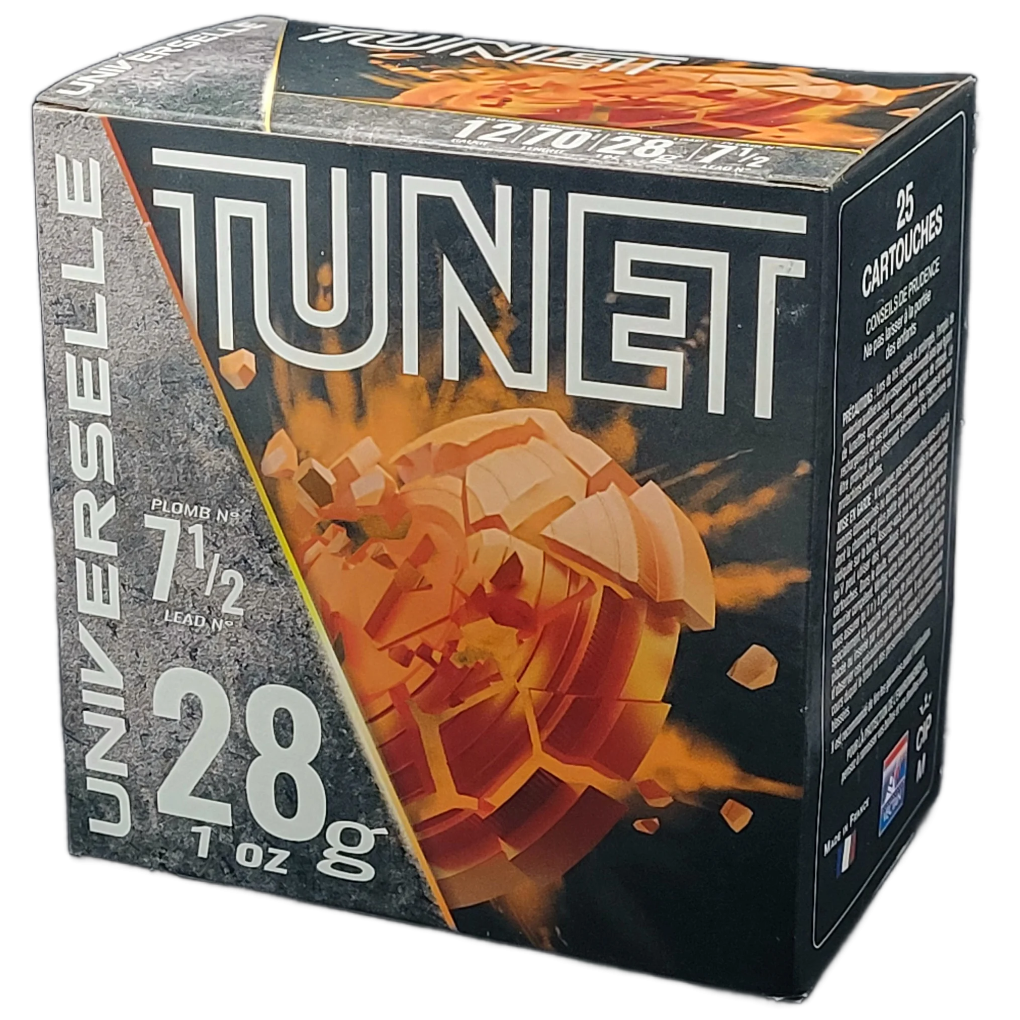 Tunet Universelle 12ga 2-3/4" 1oz Shotshells (250/case)