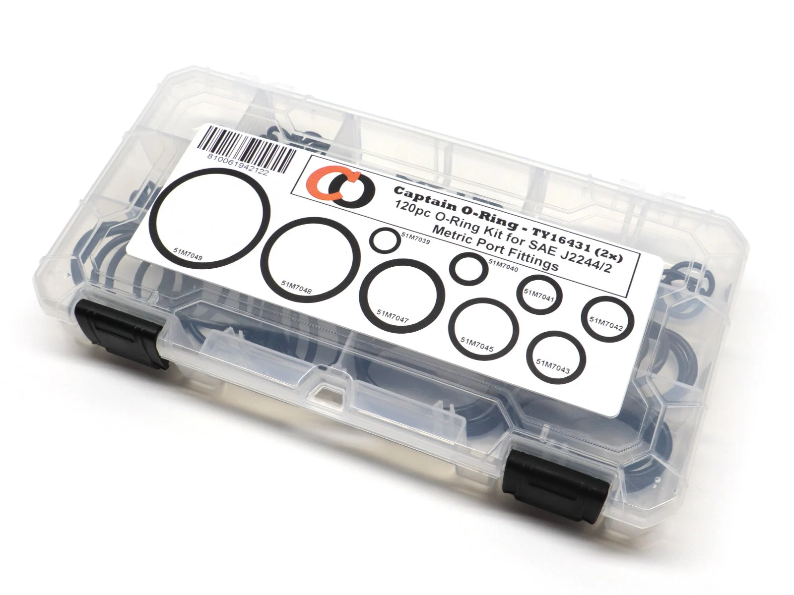 TY16431 (2x) 120pc O-Ring kit for John Deere SAE J2244/2 (ISO 6149) Metric Port Hydraulic Fittings