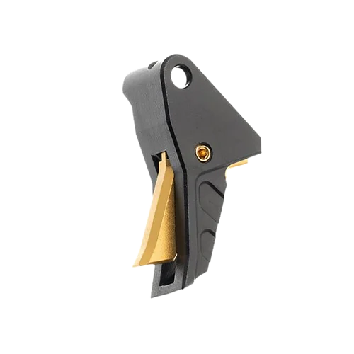 Tyrant CNC Improved Tyrant Trigger System, Shoe Only, Fits Springfield Echelon, Anodized Finish, Black ShoeGold Blade
