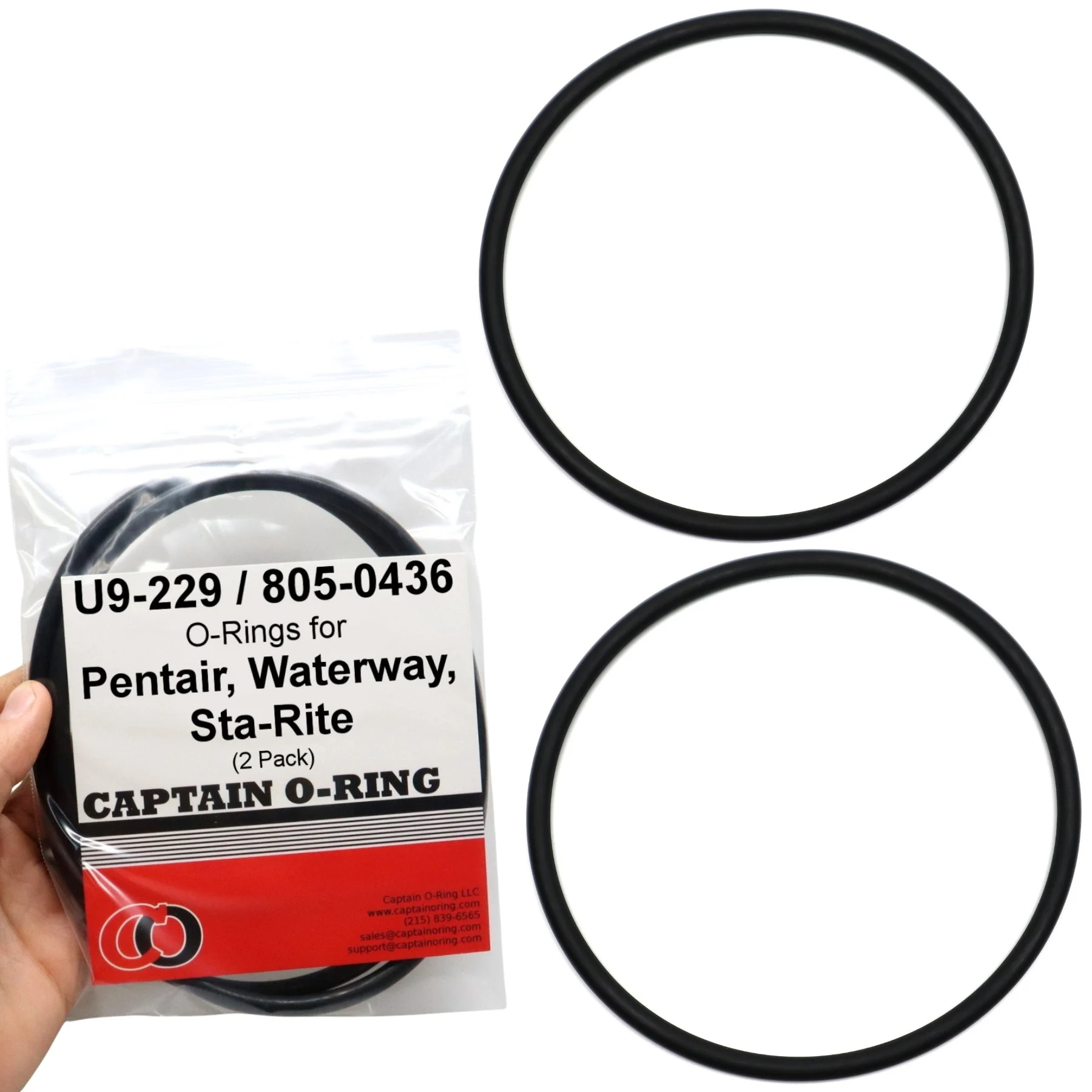 U9-229 / 805-0436 / O-218 Trap Cover O-Rings for Pentair Sta-Rite Waterway Pool Pumps (2 Pack)
