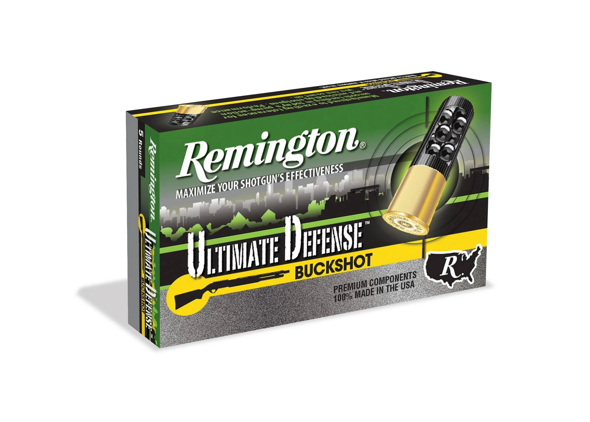 Ultimate Defense Shotshell, 20 Gauge, 3 Buck Shot, 2-3/4 in, 1140 fps