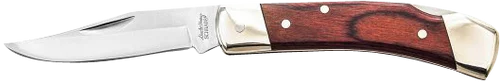 Uncle Henry LB5 Smokey II Folding Clip Point Plain Stainless Steel Blade 3.70" Wood Handle Includes Sheath