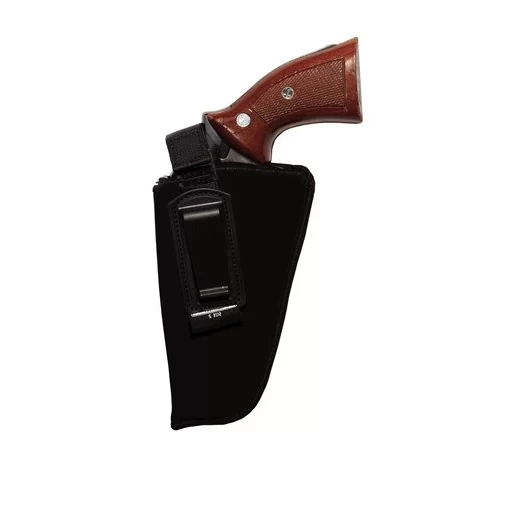 Uncle Mike’s Inside-the-Pant Holster w/ Retent Fits: 4″ Barrel Small Revolver, Left Hand