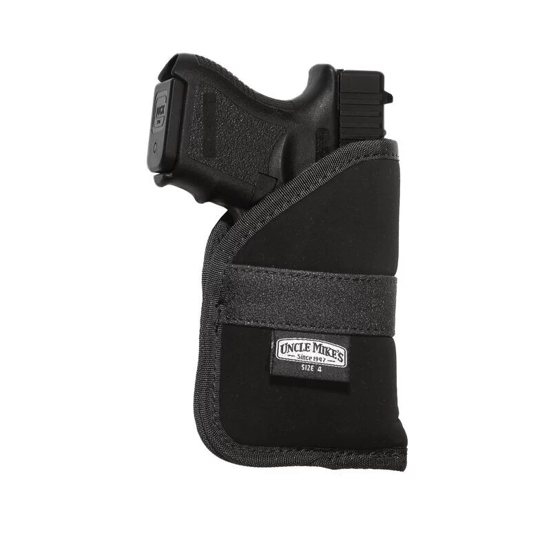 Uncle Mike’s Inside-the-Pocket Holster, Black, Ambidextrous Fits: Most sub-compact 9mm/40 autos
