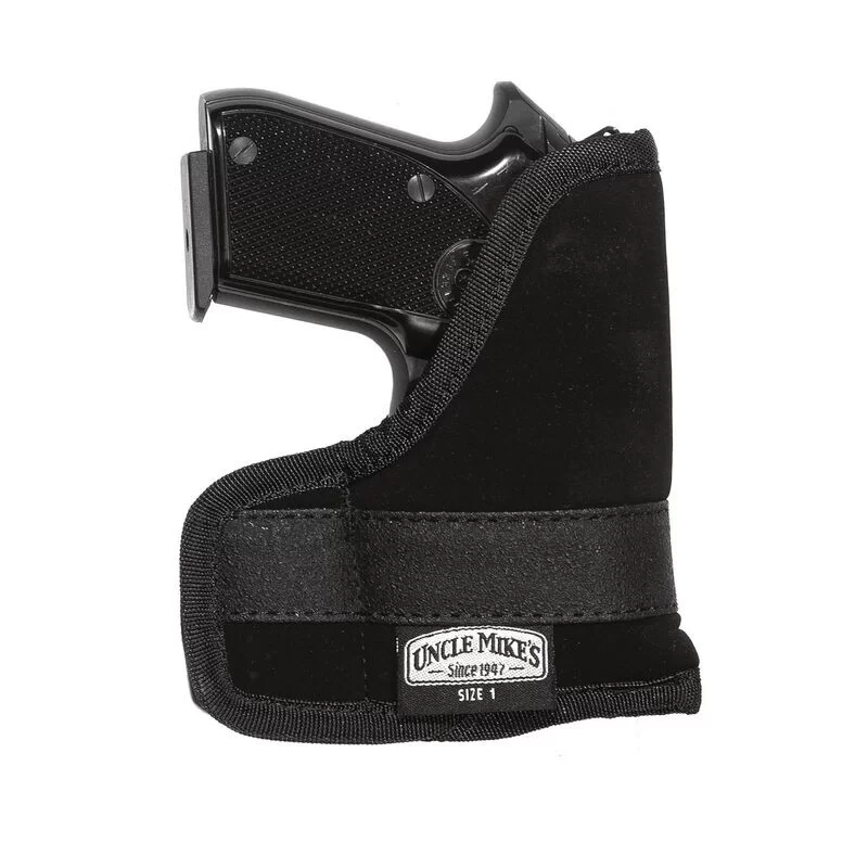 Uncle Mike’s Inside-the-Pocket Holster, Black, Ambidextrous Fits: Small Autos (22, 25 cal.),