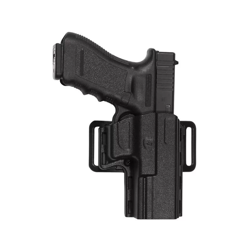 Uncle Mike’s Reflex Holster with Paddle, Belt Loop, Black, Right Hand
