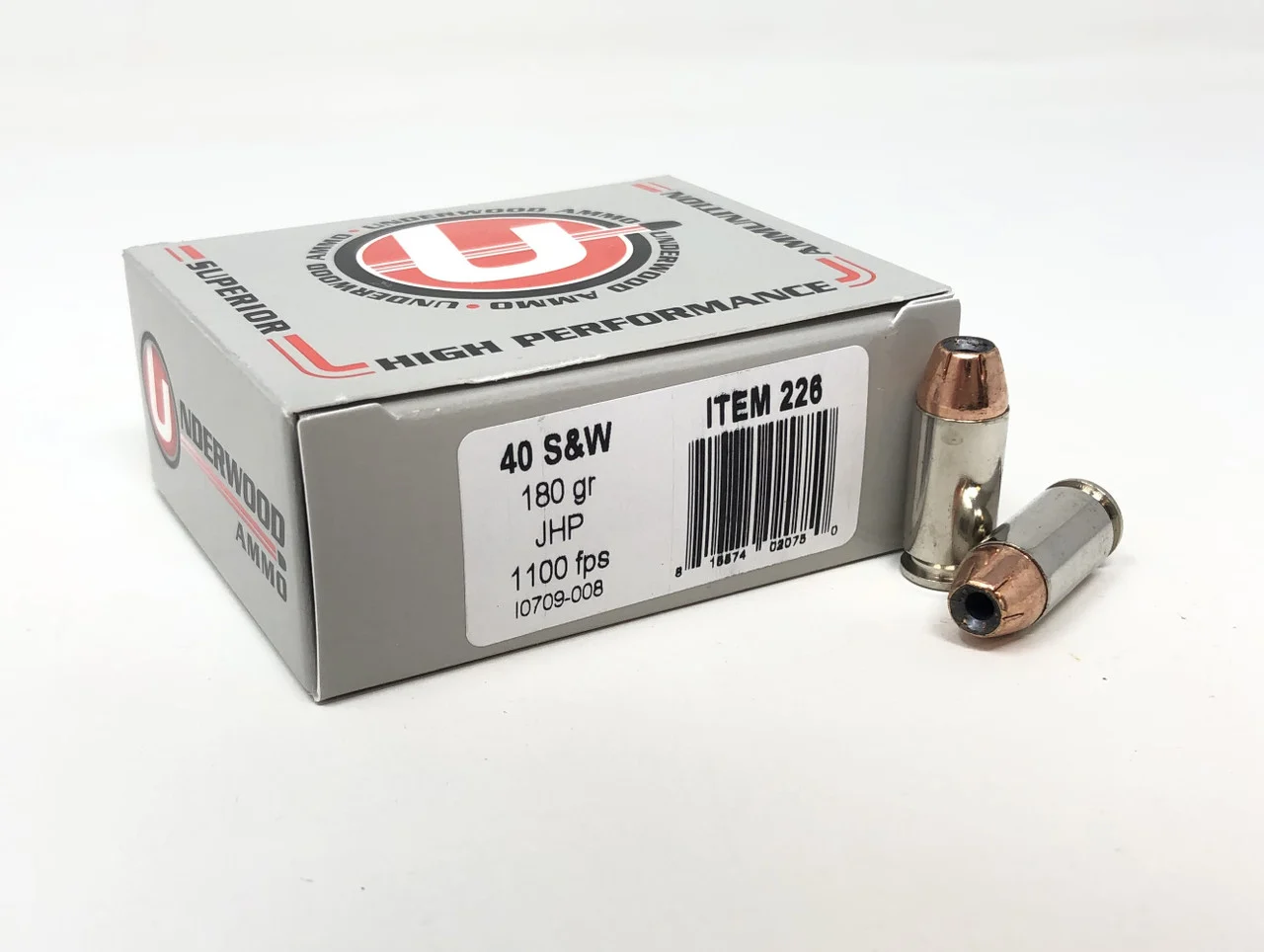 Underwood .40 S&W +P 180 gr JHP – Superior Defense Ammo| 20 Rounds