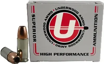 UNDERWOOD 9MM LUGER +P 124GR BONDED JHP 20RD