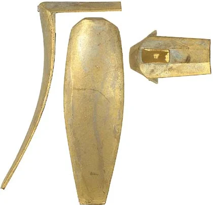 A. Verner Style Buttplate, wax cast brassOverall length 5-1/8", width 1-5/8", comb 2-1/8"