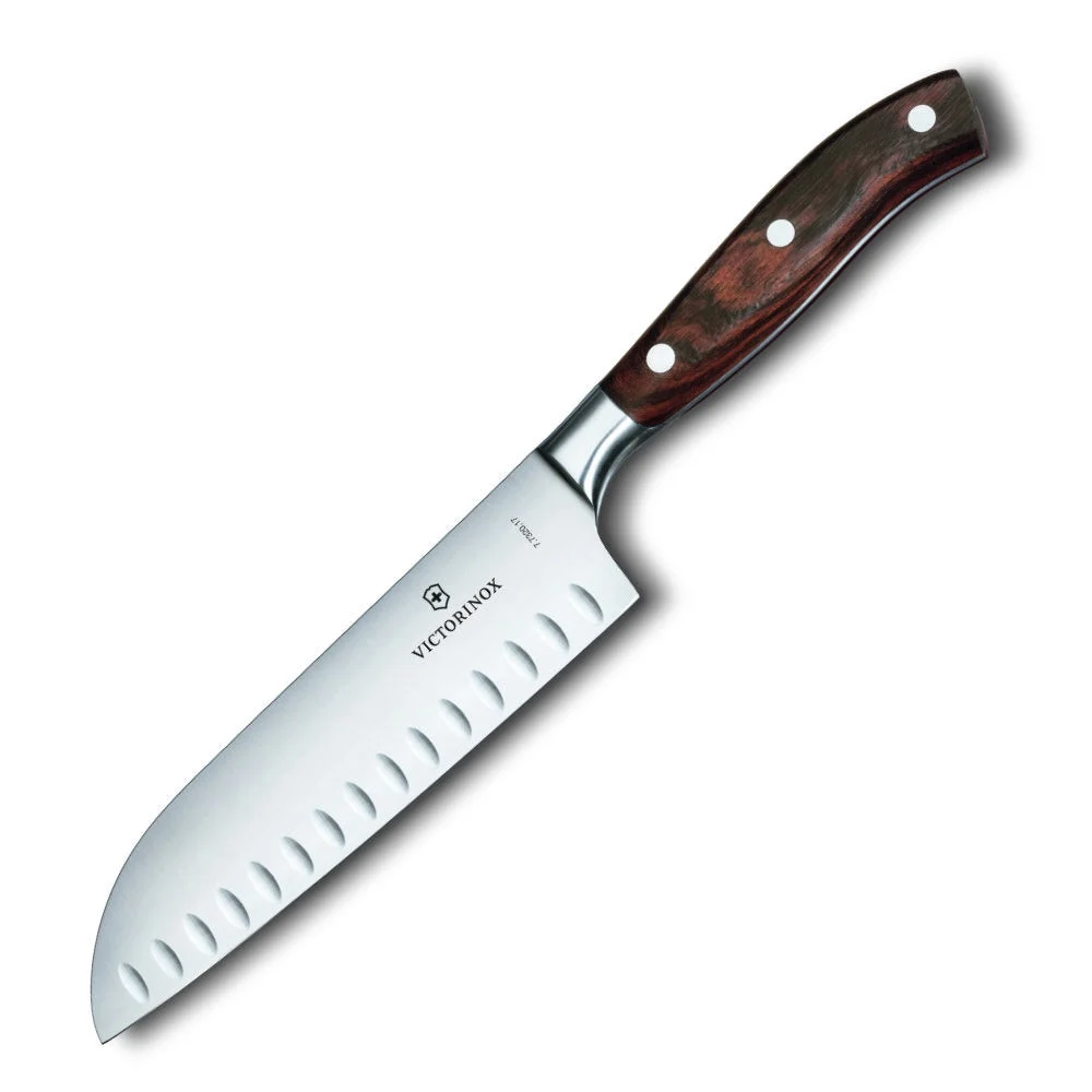 Victorinox Grand Maitre Wood 7″ Granton Santoku Knife