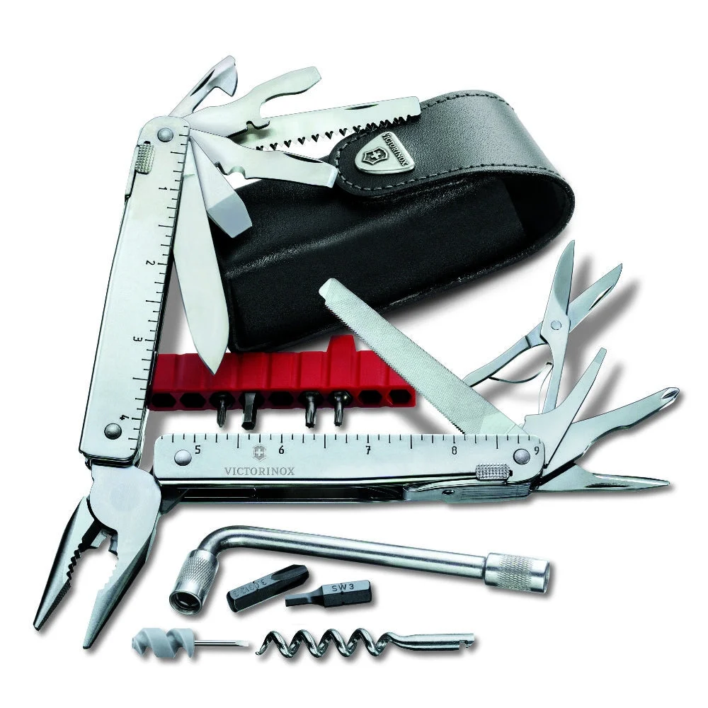 Victorinox SwissTool CS Plus Multi-tool with Leather Belt Pouch and Bit Wrench Set