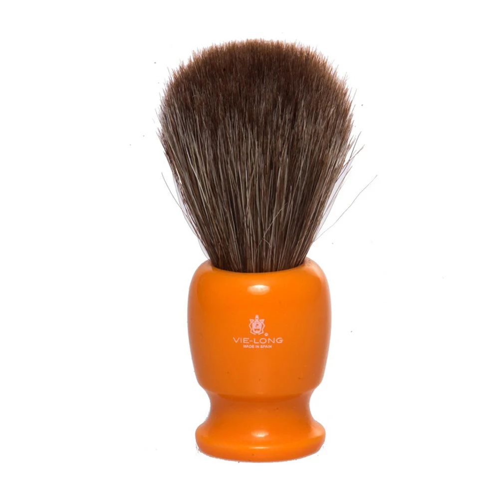 Vie-Long Brown Horse Hair Shaving Brush – Acrylic Butterscotch Handle