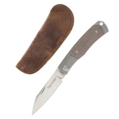 Viper Knives Hug 2 Folding Knife Natural Canvas Micarta 3.125” Satin Blade V5994CN