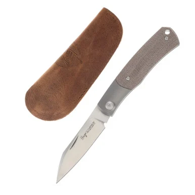 Viper Knives Hug Folding Knife Natural Canvas Micarta 3.125in Satin Blade V5992CN