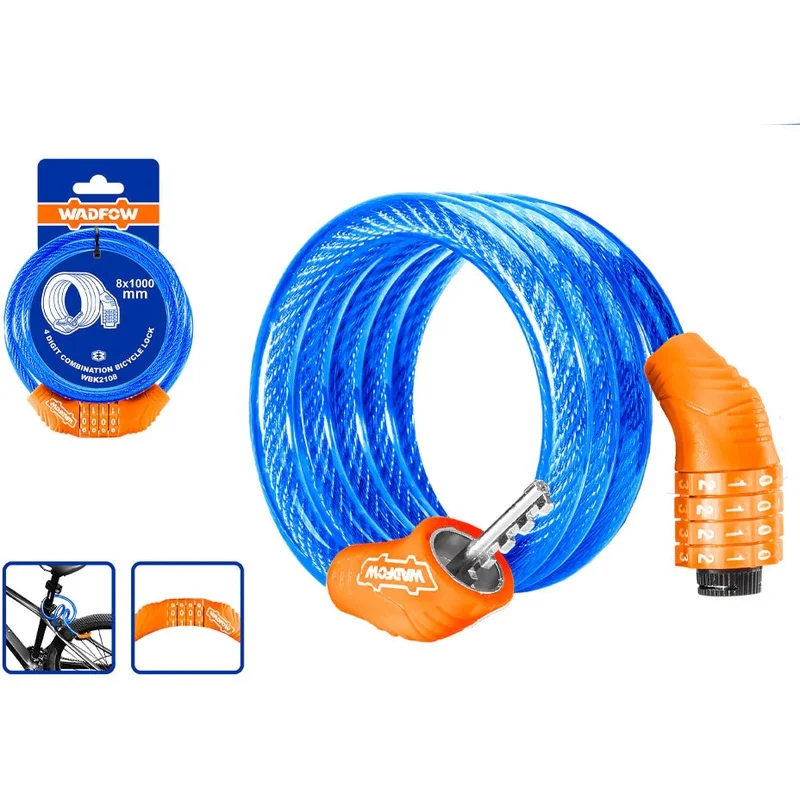 Wadfow 4-Digit Combination Bicycle Cable Lock