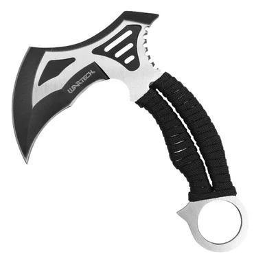 WarTech 6" Hatchet Axe Black Cord Wrapped with Sheath NTXBK09CH
